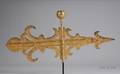 19th Century Gilt Cut Sheet Iron Scroll Banner Weather Vane