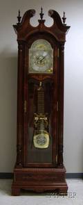 Mahogany Quarter Chiming Floor Clock by Howard Miller