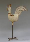 Painted Metal Rooster Weather Vane