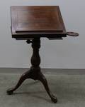 Georgian Walnut Adjustable Book Stand with Tripod Base