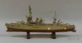 Folk Carved and Painted Wooden Battleship Model Texas