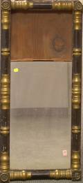 Partialgilt Ebonized Splitbaluster Divided Mirror
