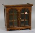Small Glazed Walnut TwoDoor Cabinet