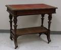 Victorian Renaissance Revival Walnut Library Table with Inset Writing Surface over Long Drawer