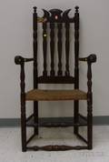 18th Century Grained and Painted Wood Bannisterback Armchair