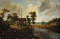 Attributed to Gillis Claesz de Hondecoeter Belgian c 15751638 River Scene