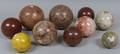 Ten Assorted Ornamental Marble and Stone Spheres
