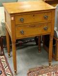 Late Federal Birdseye Maple TwoDrawer Stand