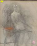 Louis Icart French 18881950 Portrait of a Female Posterior View