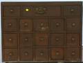 Stained Pine EighteenDrawer Apothecary Cabinet