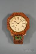 Mahogany Drop Octagon Wall Clock by New Haven Clock Company