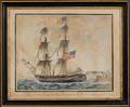 Attributed to Montardier French Early 19th Century Brig Charles Leaving the Port of Havre de grace f