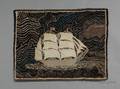 Wool and Cotton Hooked Rug with an American Bark at Sea