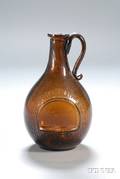 Amber Glass Griffith Hyatt  Co Baltimore Whiskey Jug