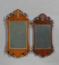 Two Small Chippendale Mahogany and Giltgesso Looking Glasses