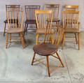 Eight rodback windsor side chairs
