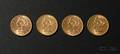 Four United States Liberty HeadHalf Eagle Five Dollar Gold Coins