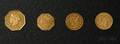 Four California Private Mint Gold Coins