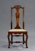 Queen Anne Carved Maple Crookdback Side Chair