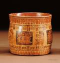 PreColumbian Polychrome Pottery Cylinder