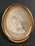 Double Portrait Miniature of Two Young Girls