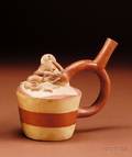 South American PreColumbian Stirrup Spout Pottery Vessel