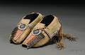 Southern Plains Beaded Hide Moccasins