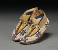 Central Plains Beaded Buffalo Hide Moccasins
