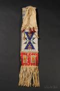Central Plains Beaded Hide Pipe Bag
