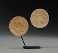 Pair of Prehistoric Carved Stone Ear Spools