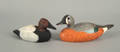 Two carved and painted duck decoys