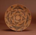 California Polychrome Coiled Basketry Tray