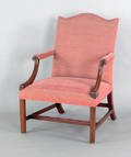 George III mahogany open armchair mid 18th c