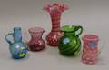 Five Pieces of Colored Art Glass