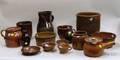 Approximately Fourteen Pieces of Utilitarian Redware Pottery