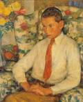 American School 20th Century Portrait of a Seated Young Man