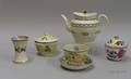 Six Pieces of Early 19th Century English Handpainted Floral Decorated Staffordshire Tableware