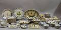 Seventythree Piece Assembled Quimper Faience Partial Dinner Service