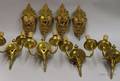 Set of Four Neoclassicalstyle Brass Wall Sconces and a Set of Four Art Deco Painted Cast Metal Wall Sconces