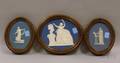 Three Framed Oval Dark Blue Jasper Dip Plaques