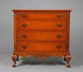 Charak Furniture Queen Anne Style Maple and Tiger Maple Veneer FourDrawer Chest