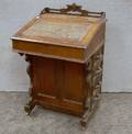 Victorian Renaissance Revival Carved Walnut Davenport Writing Desk
