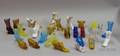 Collection of Miniature Art Glass and Porcelain Shoes and Hats