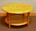 Russel Wright Modern Circular Maple TwoTier Coffee Table