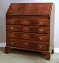 Chippendalestyle Inlaid Mahogany and Mahogany Veneer Slantlid Desk