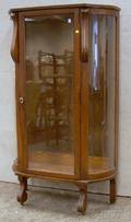 Early 20th Century Empirestyle Oak China Cabinet