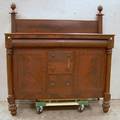Empire Carved Mahogany and Mahogany Veneer Sideboard