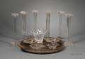 Group of Colorless Glass and Silver Plated Table Items