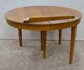 Mission Circular Oak Dining Table with Tapering Legs