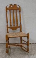 Maple Splitbaluster Rush Seat Rocker